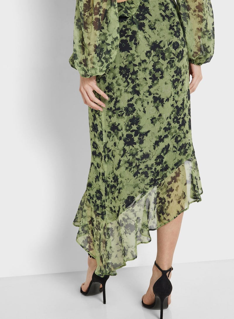 TOPSHOP Asymmetric Tiered Skirt  - Image 2