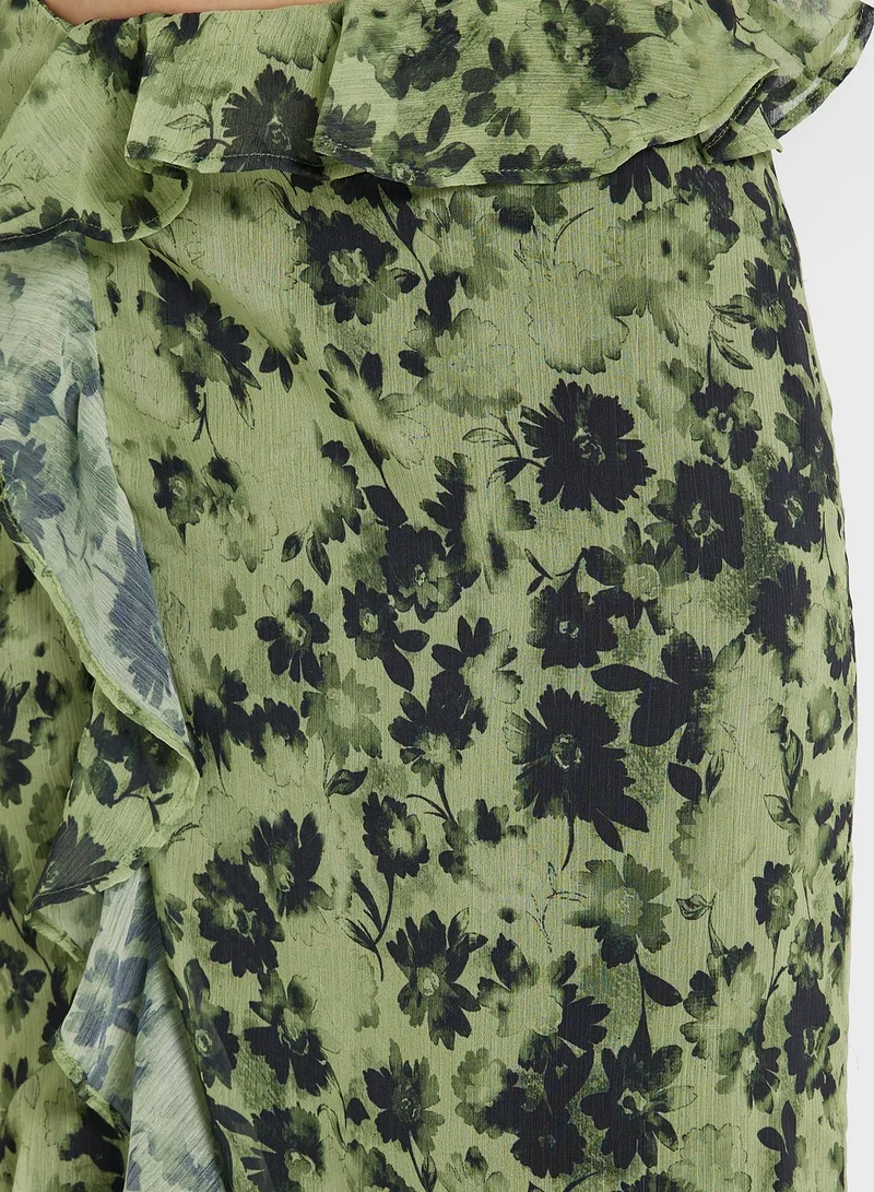 TOPSHOP Asymmetric Tiered Skirt