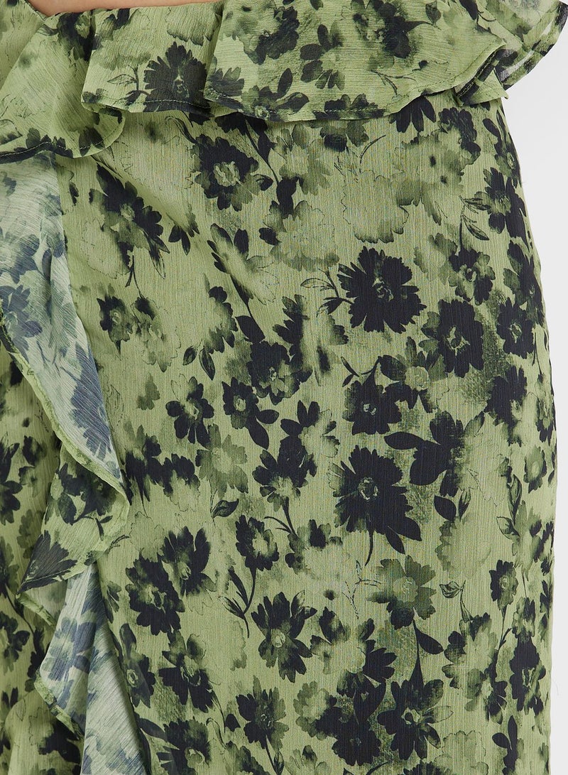 TOPSHOP Asymmetric Tiered Skirt  - Image 3