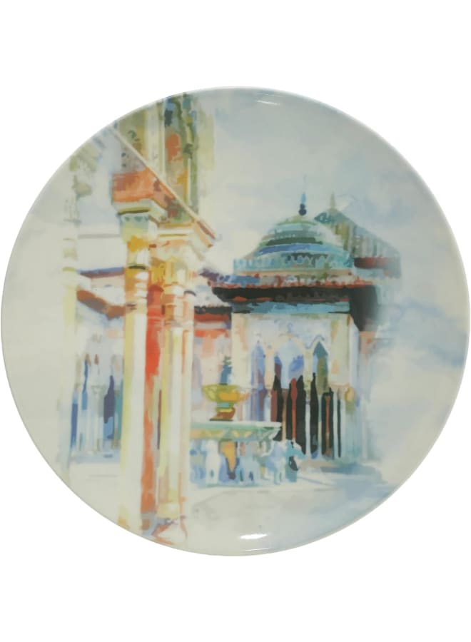 Zinnia Rosa By Zinnia  Fm Islamic 1 Cup Plate, 27 Cm Size - Image 1