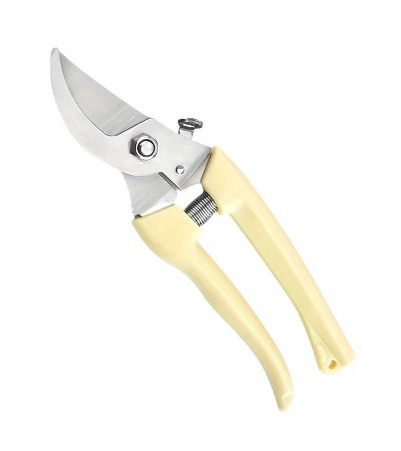 Professional Stainless Steel Garden Pruning Shears Ergonomic White Handles Four Seasons Use Trimming Branches Flowers Grafting Trees Orchard Gardening Tool - Image 4