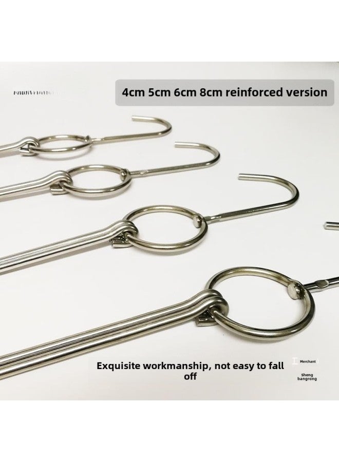 Factory Direct Kitchen Commercial Hook And Loop Roast Hook Rack Roast Chicken Roast Meat Hook Roast Duck Roast Duck Roast Goose Stainless Steel Fork-Color:10 Pieces For Hanging Ducks 4cm 34cm  - Image 3