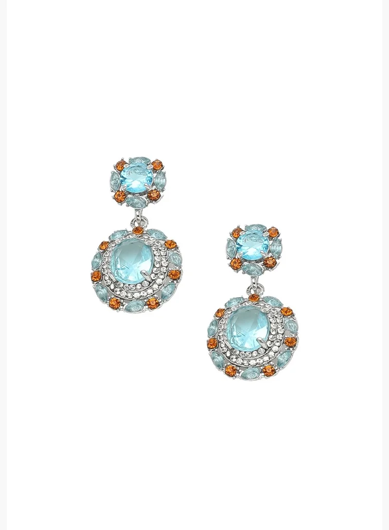 SOHI Gold Plated Party Designer Stone Drop Earring For Women