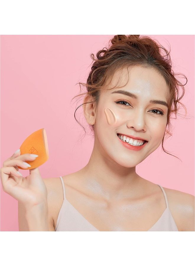 REAL TECHNIQUES Miracle Complexion Sponge & Miracle Powder Sponge Duo Pack for Foundation & Powders Orange & Pink - Image 4