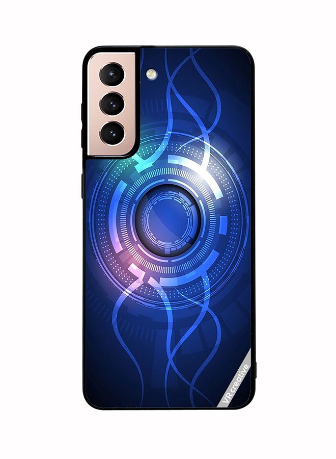 VR CREATIVE Protective Case Cover For Samsung Galaxy S21 Plus 5G Blue Abstract Design Multicolour - Image 1