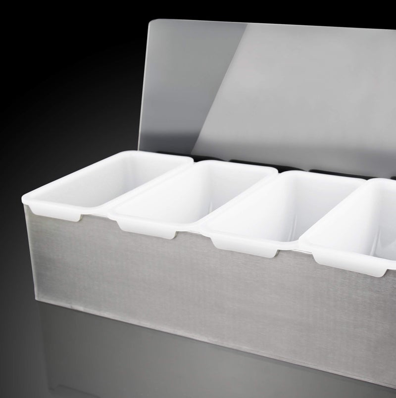 New Star Foodservice 48049 Stainless Steel Condiment Dispenser with 6 Compartments (NO ICE TRAY INCLUDED) - Image 3