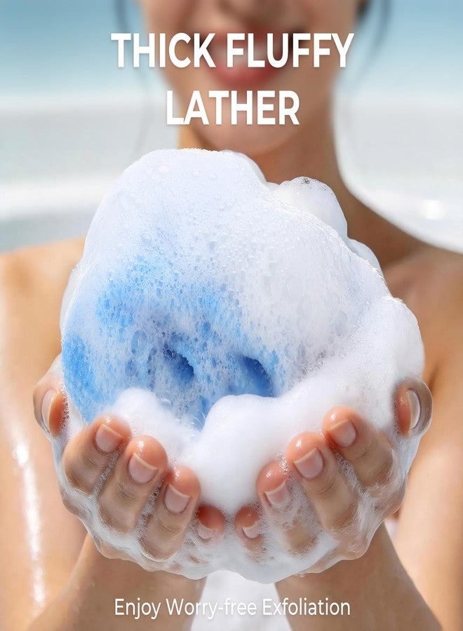 LEICHTEN ليفة تقشير الجسم الزرقاء من LEICHTEN، سريعة الجفاف، مصنوعة من قماش تقشير ياباني وكوري، طويلة جدًا، مثالية للاستخدام اليومي في الحمام، مناسبة للرجال والنساء للتنظيف العميق. - Image 4