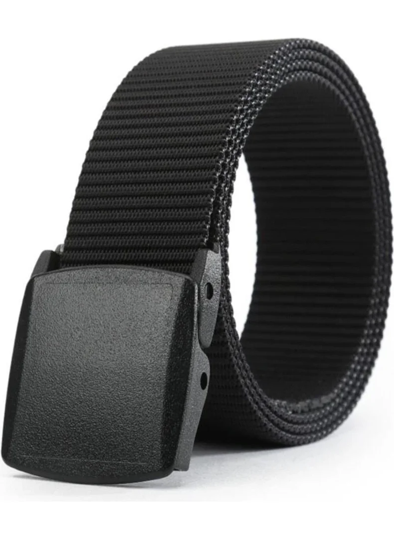 Başkent Çanta Başkent Bag Tactical Style Cloth Belt Set with Black Plastic and Ring Buckle