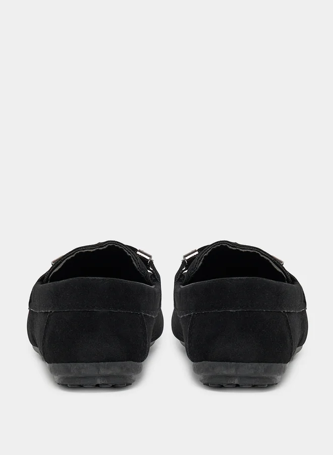 Styli Bow Detail Slip On Loafers