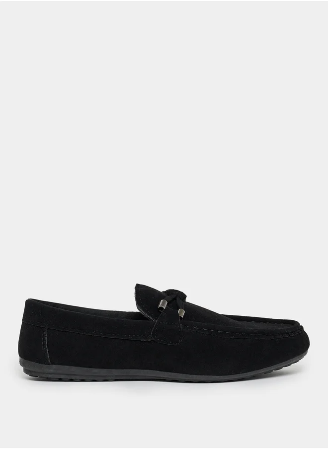 ستايلي Bow Detail Slip On Loafers