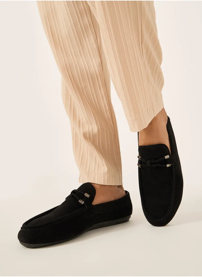 ستايلي Bow Detail Slip On Loafers
