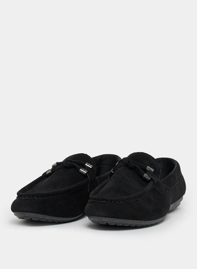 Styli Bow Detail Slip On Loafers