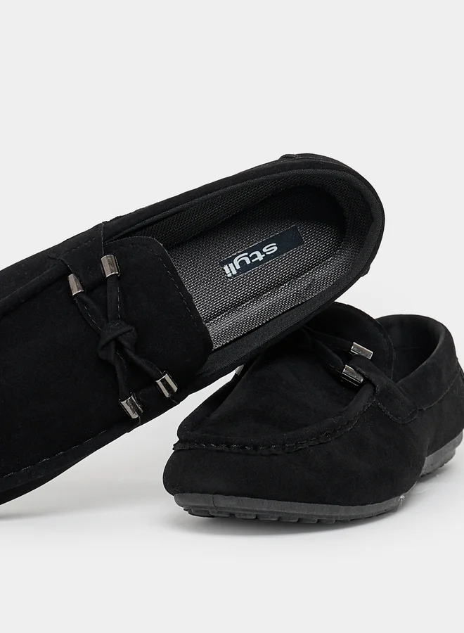 Styli Bow Detail Slip On Loafers