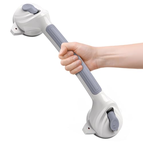 Roylvan Grab Bars for Bathtub and Shower, 1 Pack Shower Handle with Strong Suction Cups, 16.8 Inch Bathroom Grab Bars for Seniors, Removable Shower Safety Handrail for Elderly, Drill Free, Waterproof - Image 1