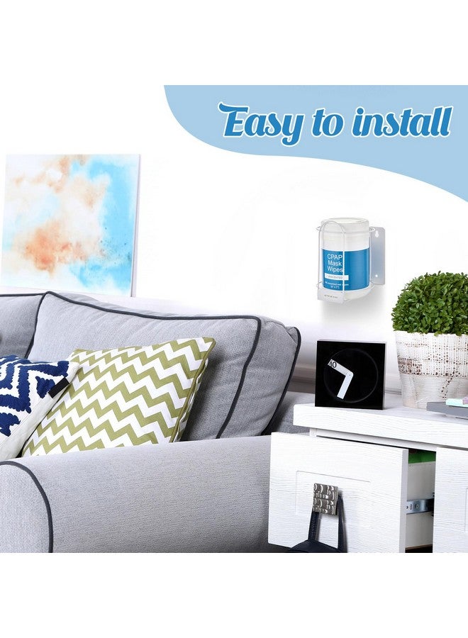 Maxcheck Wipes Holders Wall Brackets for Cleaning Wipes Diapers Container Organizer Dispenser for Hospital Kitchen Bathroom Bedrooms Offices Living Rooms Home Office Public Restrooms(White) - Image 5