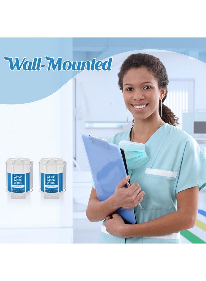 Maxcheck Wipes Holders Wall Brackets for Cleaning Wipes Diapers Container Organizer Dispenser for Hospital Kitchen Bathroom Bedrooms Offices Living Rooms Home Office Public Restrooms(White) - Image 4