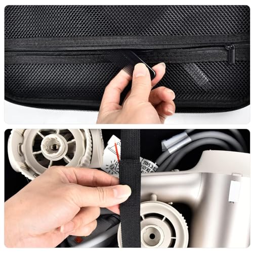 PAIYULE Hair Dryer Case for Shark HD112BRN & HD331 HyperAIR IQ 2-in-1 Concentrator, Storage Pouch for Dyson/Shark Flexstyle Styler Attachments and Clips, Black - Image 3