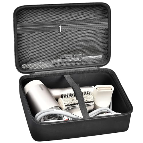 PAIYULE Hair Dryer Case for Shark HD112BRN & HD331 HyperAIR IQ 2-in-1 Concentrator, Storage Pouch for Dyson/Shark Flexstyle Styler Attachments and Clips, Black - Image 1
