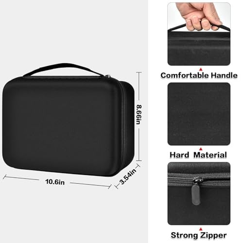 PAIYULE Hair Dryer Case for Shark HD112BRN & HD331 HyperAIR IQ 2-in-1 Concentrator, Storage Pouch for Dyson/Shark Flexstyle Styler Attachments and Clips, Black - Image 4