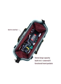 PROMASS promass Garden Tools Bag 16inch Wide Mouth Tool Tote with Molded Base Tool Bag for Carrying Mechanic Tools Large .,600D polyester fabric (Yellow color)  - Image 5