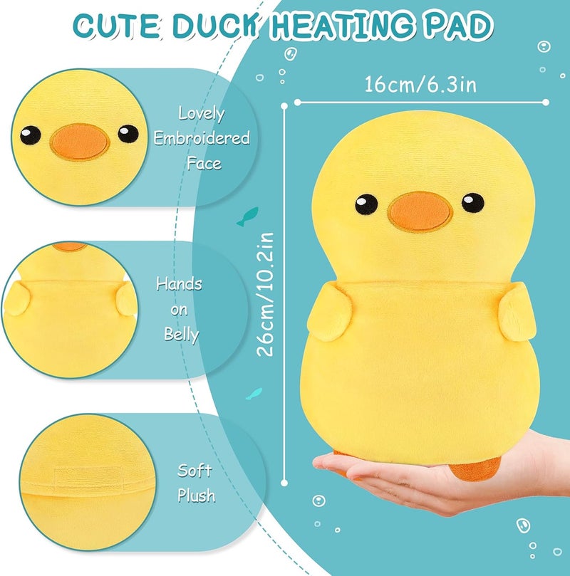 Fighting to Achieve Yellow Duck Microwavable Heating Pad for Kids Women,Cute Animal Plush Toy Microwave Heating Pad for Cramps & Period Pain Relief with Lavender Scented,Heated Pad for Neck Back,Warmer Pad for Valentines - Image 2