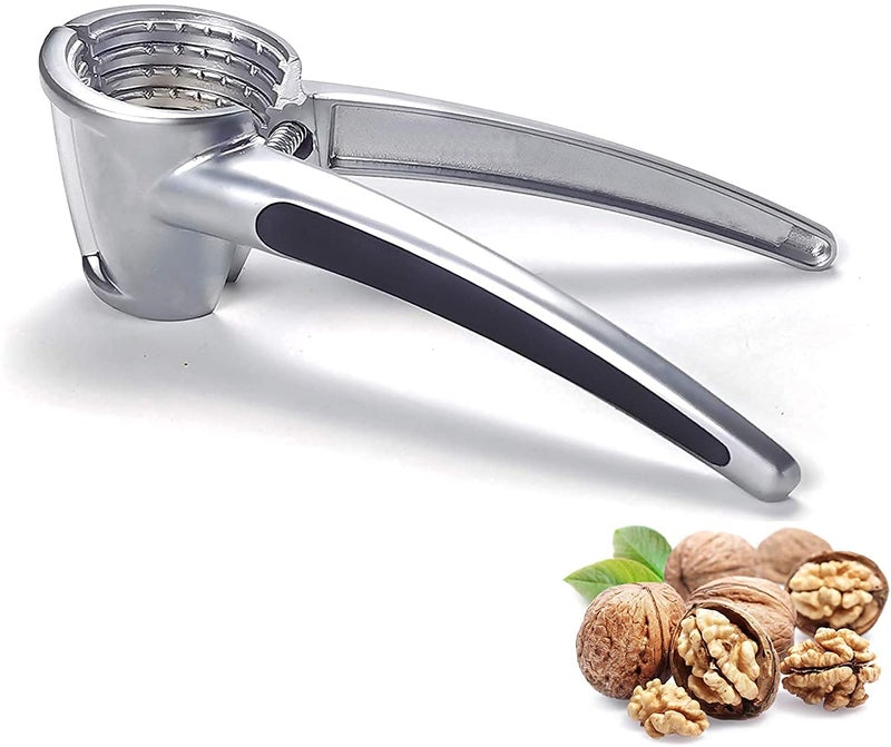 SVShoperzone Heavy Duty Zink Alloy Walnut Opner Clip Cracker Tool Nutcracker Metal Akhrot Pincers Cutter Luxury Aluminum Nut Opener Stainless Steel Finish Die Cast Portable Smart Clamp Plier Silver