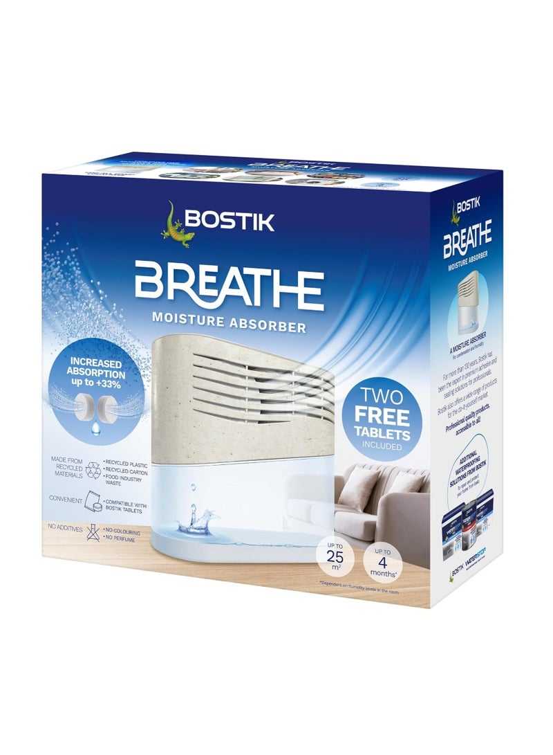بوستيك جهاز امتصاص الرطوبة والتنفس، مزيل للرطوبة، للاستخدام في المنزل والقوافل، مثالي للغرف التي يصل طولها إلى 25 مترًا - Image 1