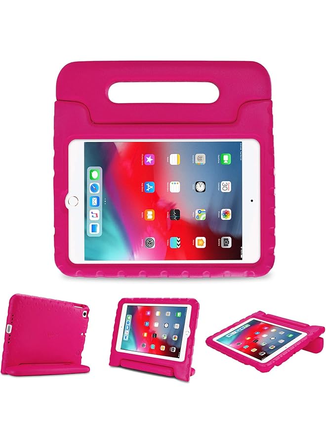 Procases Kids Case For Ipad Mini 5 2019 Mini 4 2015 Shockproof Convertible Handle Stand Cover Lightweight Kids Friendly Super Protective Case For Ipad Mini 5Th Gen 2019 Ipad Mini 4 Magenta - Image 1