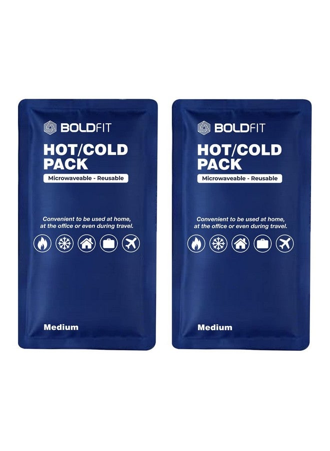 BOLDFIT Boldfit Reusable Hot and Cold Ice Pack | Flexible Gel for Injuries, Shoulders, Knee, Back, Neck Hot Compression Gel Pack for Pain Relief-Medium Pack of 2  - Image 1