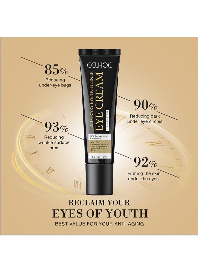 EELHOE - Temporary Eye Firming Cream,Instantly Reduces Puffiness, Dark Circles and Puffiness, Anti-Aging Fine Lines, Tightens the Delicate Under Eye Skin 15ml - Image 1