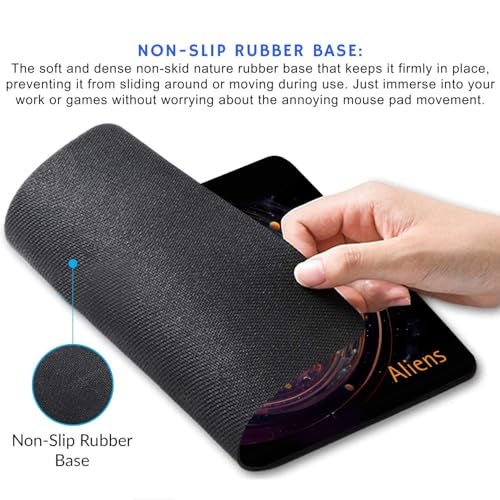 Aliens Mouse Pad for Computer, Laptop, Smooth Premium Cloth Surface, Non-Slip Rubber Base, Speed and Precision Operation Compatible with Laser and Optical Mouse, Gaming, Office, Home 230x190mm (SP-14) - Image 2