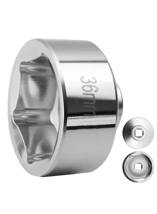 Silvery 36mm Oil Filter Socket Wrench For Ford VW Audi BMW Vehicles - Image 5