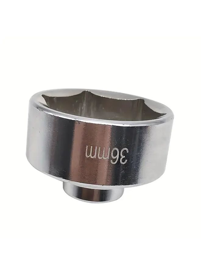 Silvery 36mm Oil Filter Socket Wrench For Ford VW Audi BMW Vehicles - Image 4