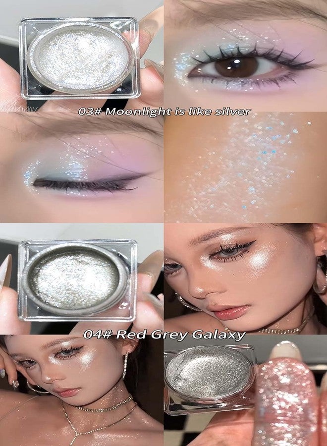 Cappuvini Broken Diamond Moist Highlighter Liquid | Multi-Use Shimmer for Cheeks Brow Bone | Water-Based Gel Texture | Glittery Shine Highlighter with Glass Skin Effect | Cute Color Silver Pink Blue Lavender | Contours and Highlighters Liquid Glow | Gen Z Kawaii Beauty Makeup with Moisturizing Formula (06# Dream Twilight, 4g) - Image 4