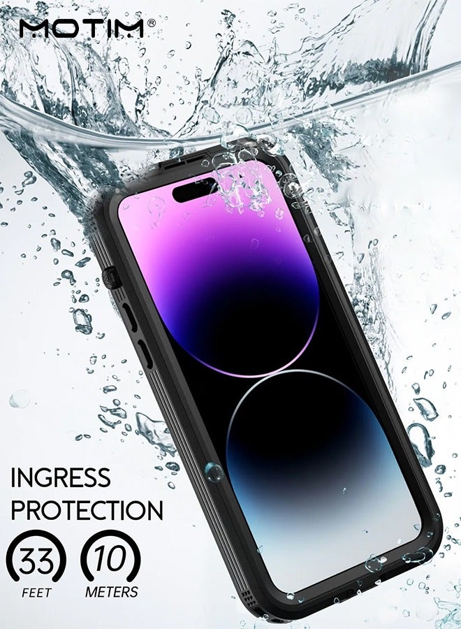 Motim Waterproof Case for iPhone 14 with Built in Screen Protector and Lanyard, Wireless Magsafe Magnetic Heavy Duty Shockproof Case Cover - Image 3