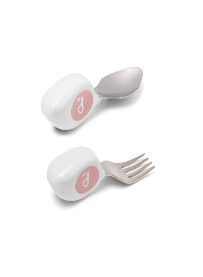 doddl Toddler Cutlery Set (12-24 Months) - 2 Piece Spoon and Fork for Eating Alone - Easy Grip Handles for Toddlers - Image 1