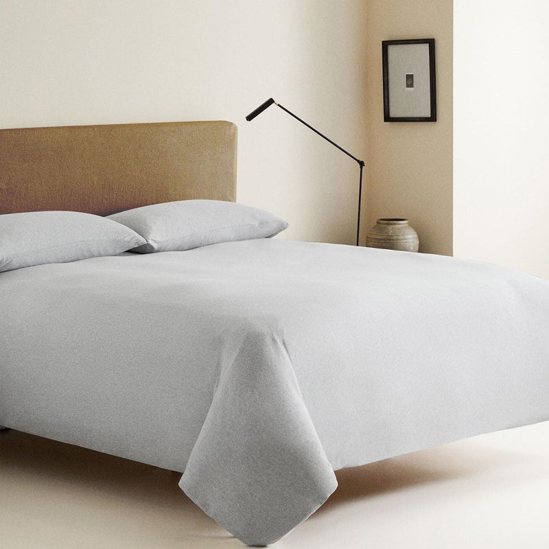 Briarwood Home Briarwood Home Heather Jersey Sheet Set 4pc Heather Bedding Set 100% Cotton Bed Sheet Set Breathable Deep Pocket Easy Fit Comfortable Cozy T-Shirt Soft Sheets Premium Bedding (Grey  King) - Image 1