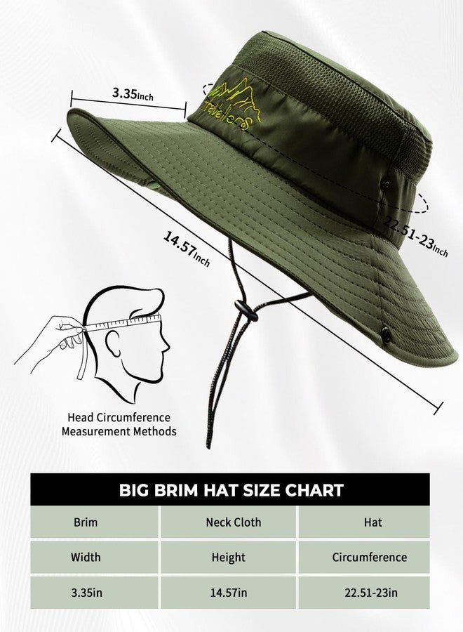 إليكتومانيا قبعات رأس إليكتومانيا للرجال والنساء، قبعة شبكية قابلة للتهوية للحماية من الشمس، قبعة دائرية مطرزة يدويًا، قبعة للعمل في الهواء الطلق والتخييم وصيد الأسماك (مقاس ألفا، مقاس حر، أخضر) - Image 5