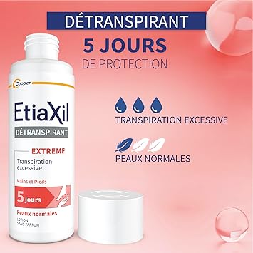 ETIAXIL مزيل العرق علاج التعرق المفرط للقدمين واليدين للبشرة العادية الشديدة فعالية لمدة 5 أيام 100 مل - Image 3