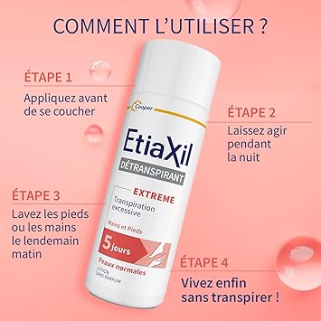 ETIAXIL مزيل العرق علاج التعرق المفرط للقدمين واليدين للبشرة العادية الشديدة فعالية لمدة 5 أيام 100 مل - Image 2