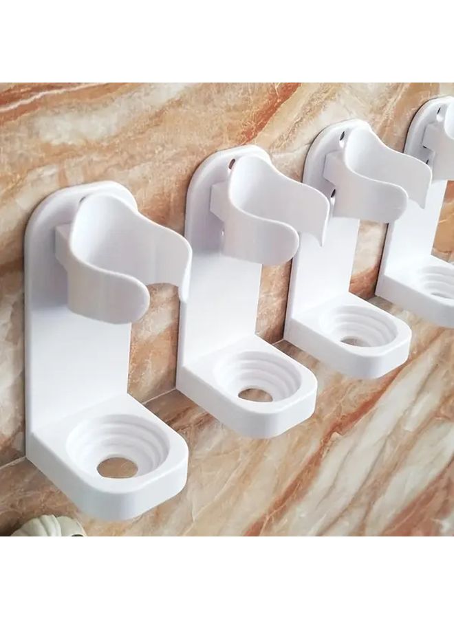 White Wall Mounted Toothbrush Storage Rack Adhesive No Drilling Needed Holder - Image 5