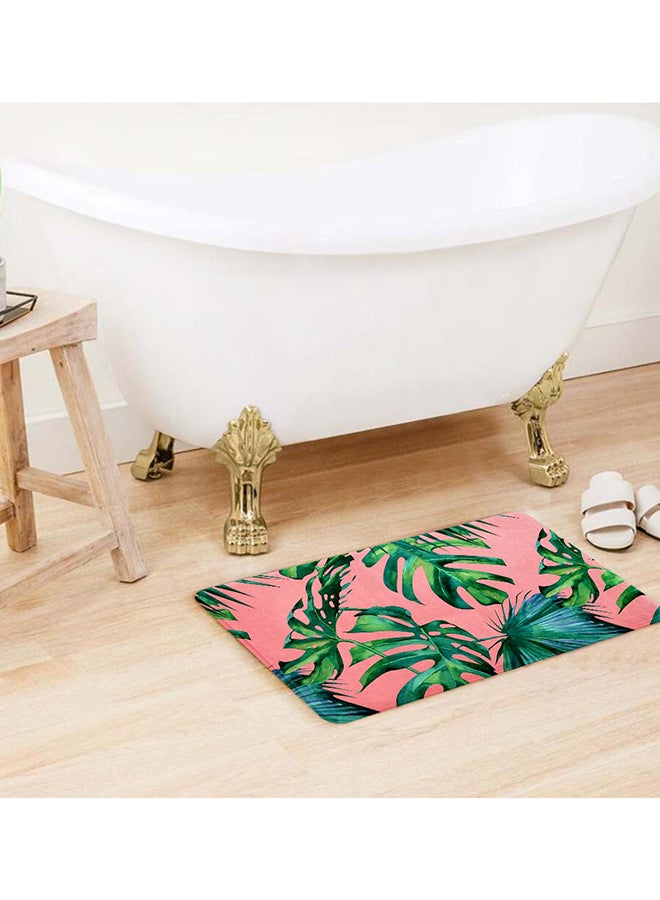 ريزاريز سجادة باب استوائية زهرية فائقة النعومة باللون الوردي، مانعة للانزلاق قابلة للغسل، 50 × 80 سم - Image 3