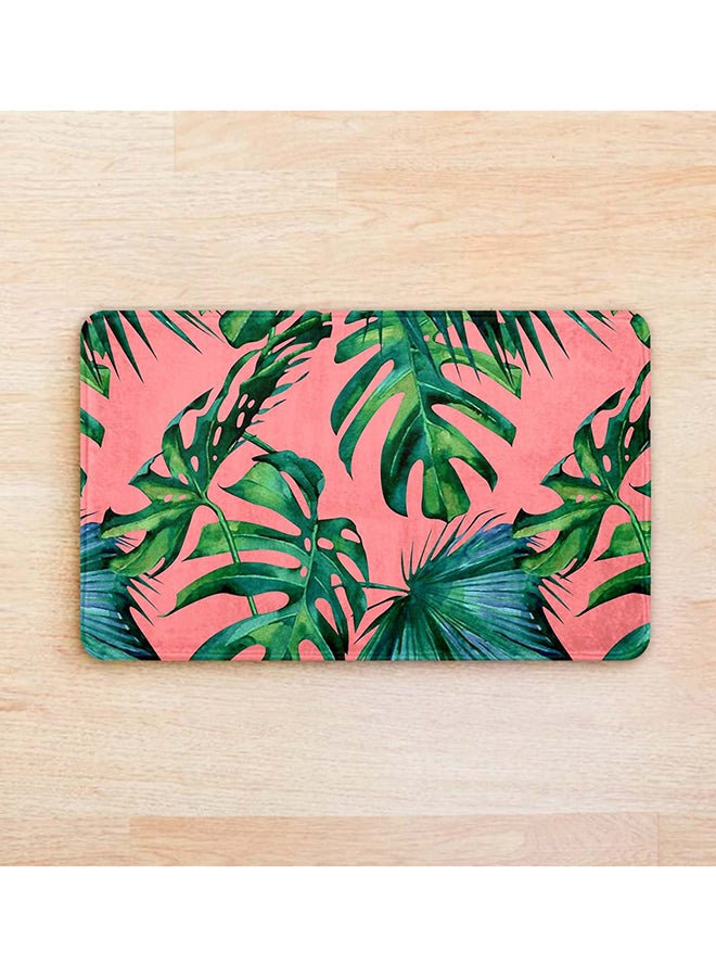 ريزاريز سجادة باب استوائية زهرية فائقة النعومة باللون الوردي، مانعة للانزلاق قابلة للغسل، 50 × 80 سم - Image 2