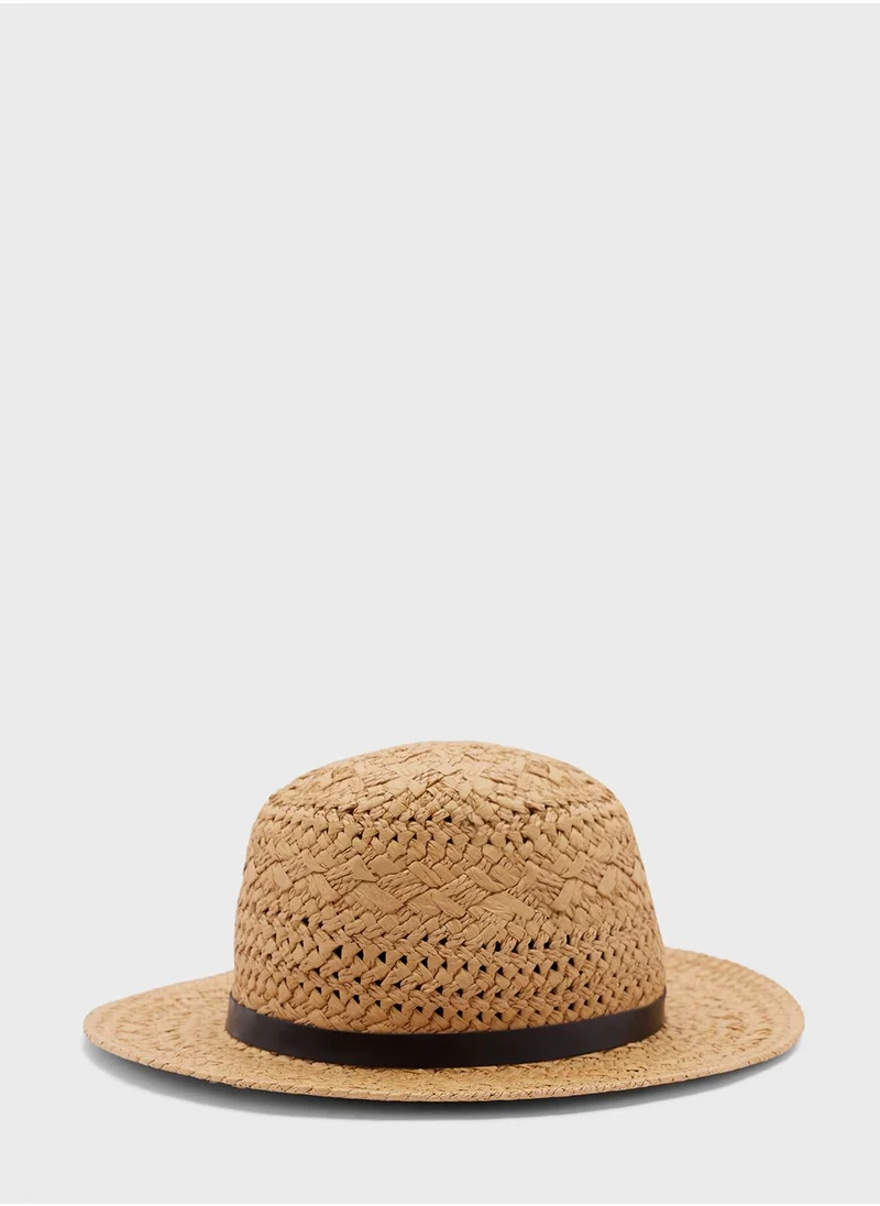 Seventy Five Straw Trilby Hat