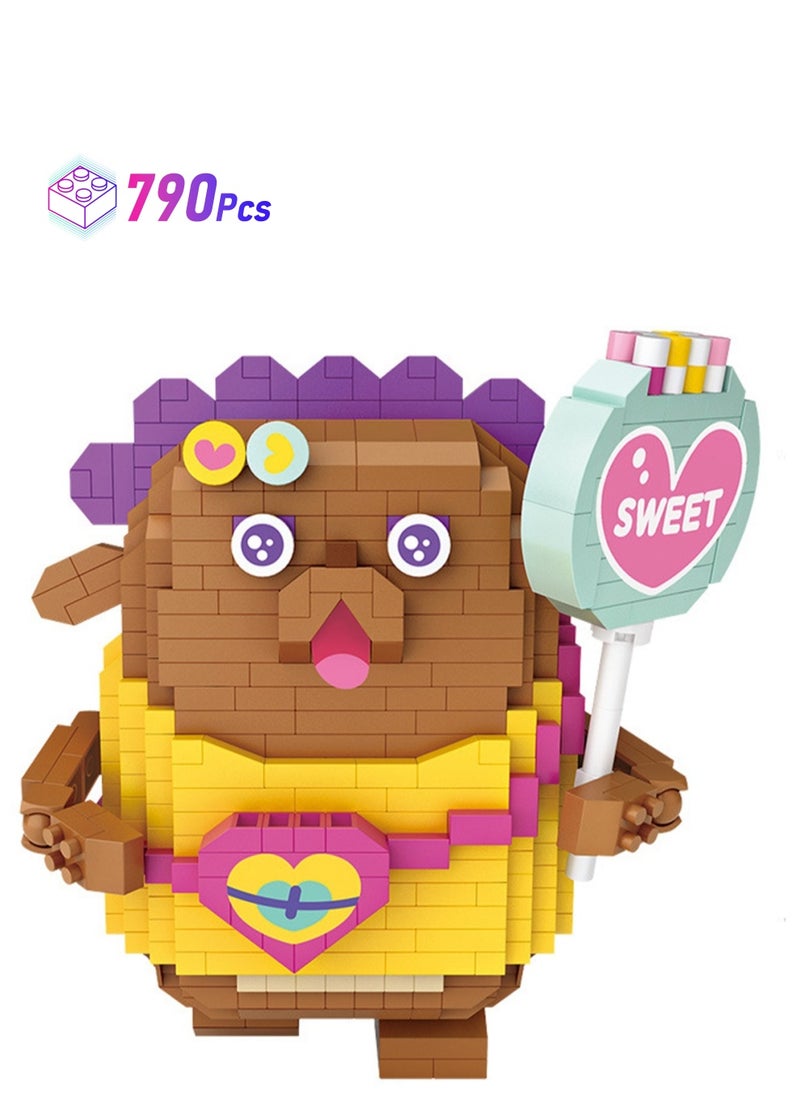 790pcs Black Girl Model Set Building Blocks Creative Diy Simulation Collection Building Assembling Toys Children Gift Home Decorations  - Image 1