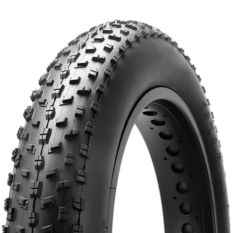 MOHEGIA Fat Tire,20 x 4.0 inch Fat Bike Tire,Folding Bead Electric Bike Tires,Compatible Wide Mountain Snow Bicycle - Image 1
