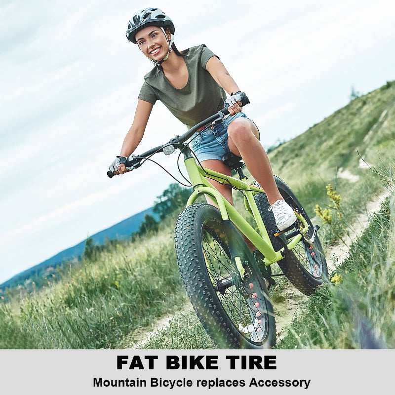 MOHEGIA Fat Tire,20 x 4.0 inch Fat Bike Tire,Folding Bead Electric Bike Tires,Compatible Wide Mountain Snow Bicycle - Image 2