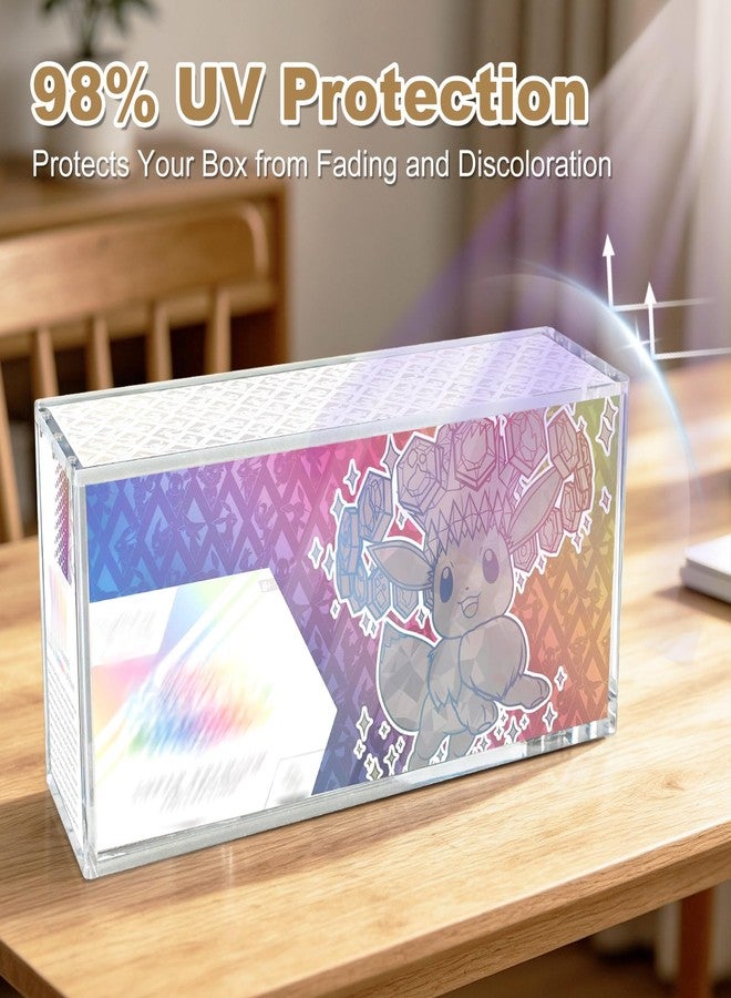 Uoiispet Prismatic Evolutions SPC Acrylic Display Case Compatible with Prismatic Evolutions Super-Premium Collection Box, 8+5mm Thick Clear Acrylic Protector Case with Magnetic Lid, Pokemon Card Display Box - Image 5