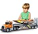Bstoyder Toddler Boy Toys for 3 4 5 6 7 Years Kids 21 Semi Flatbed Truck Toy with a Sea Race Truck Friction Powered Vehicles Toys with Lights and Sounds Birthday for Boy Girls - Image 2