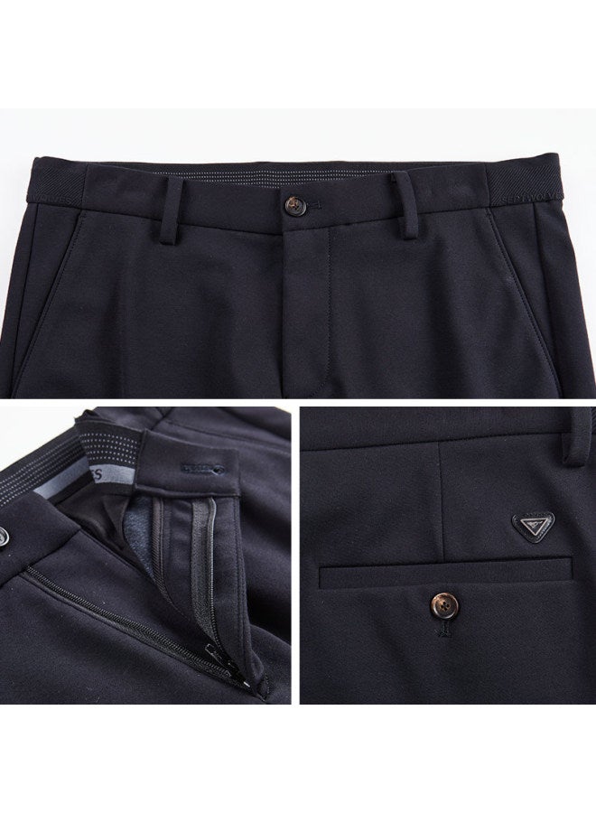 Septwolves Men's Knit Casual Pants For Winter, Business Casual Executive Commuting, Warm Comfortable Slim Fit Stretch Trousers - Image 5